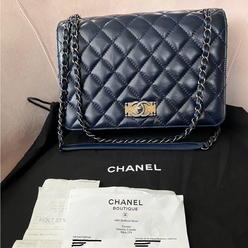 Chanel Navy Day Trip Flap Bag